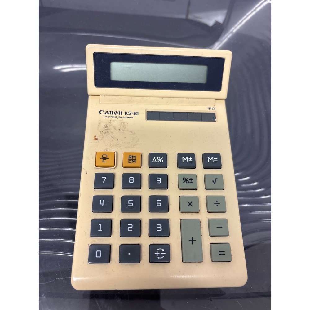 Canon KS-81‎ Electronic Calculator Vintage Cream Retro